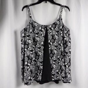 Upstream Tankini Tank Top Women's 22W Split Front Tummy Camouflage